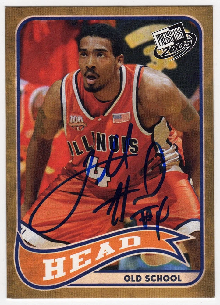 Luther Head Signed Illinois 2005 Press Pass Old School Rookie Card #10 -(SS COA)