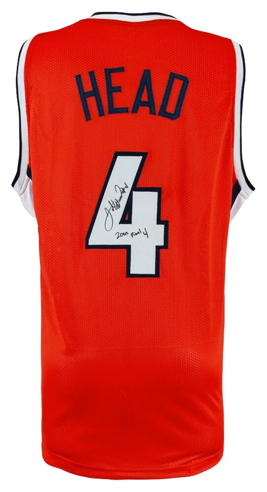 Luther Head Signed Orange Custom College Basketball Jersey w/Final 4 - (SS COA)