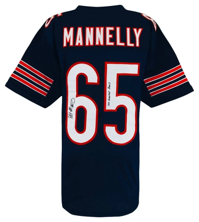 Patrick Mannelly Signed Navy Custom Football Jersey w/100 Greatest Bears -SS COA
