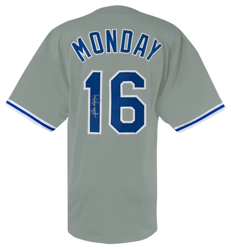 Rick Monday (DODGERS) Signed Grey Custom Baseball Jersey - (SCHWARTZ COA)