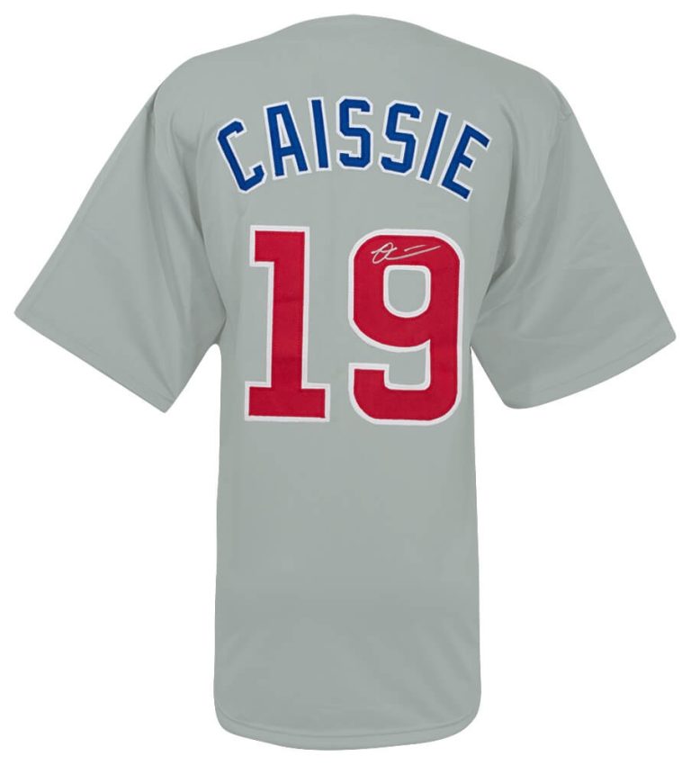 Owen Caissie (CUBS) Signed Grey Custom Baseball Jersey - (SCHWARTZ COA)