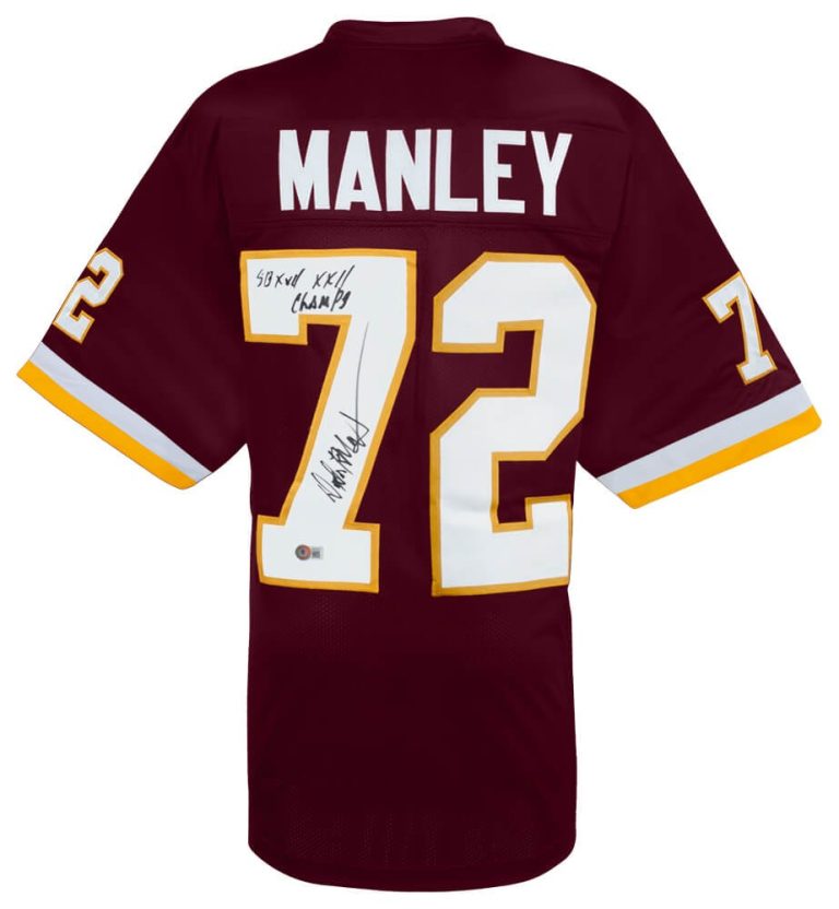 Dexter Manley Signed Maroon Custom Football Jersey w/SB Champs - (BECKETT COA)