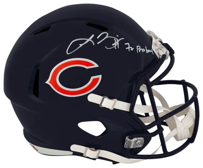 Lance Briggs Signed Bears Riddell F/S Rep Helmet w/7x PB - In White - (SS COA)