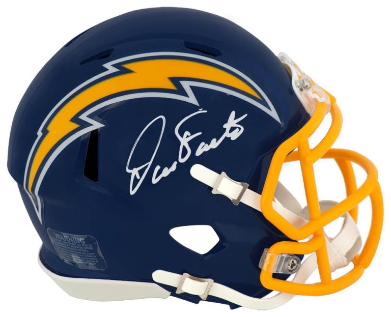 Dan Fouts Signed Chargers Navy T/B Riddell Speed Mini Helmet -In White -(SS COA)