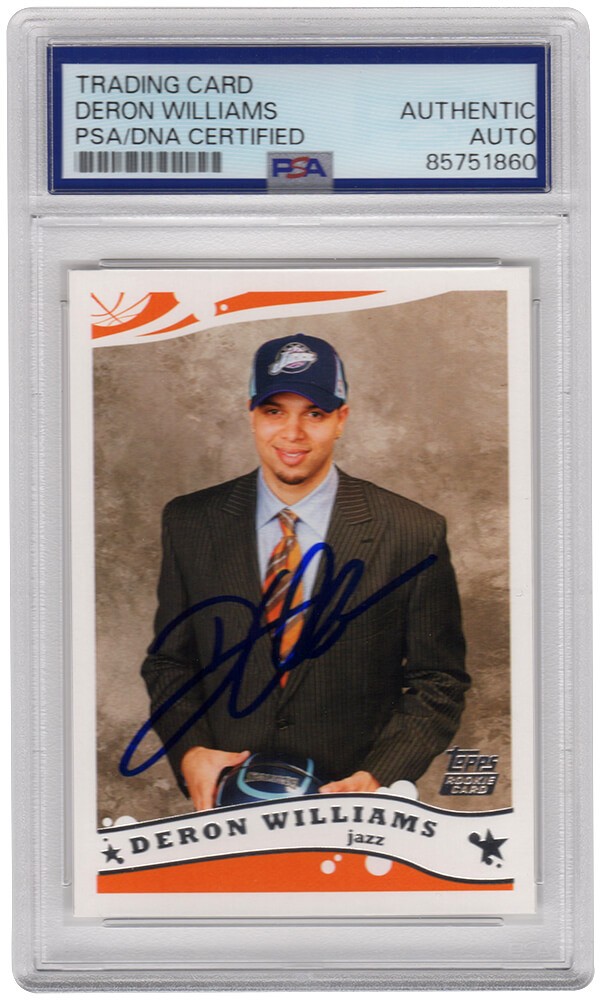 Deron Williams Signed Jazz 2005 Topps Rookie Basketball Card #223 - (PSA/DNA)