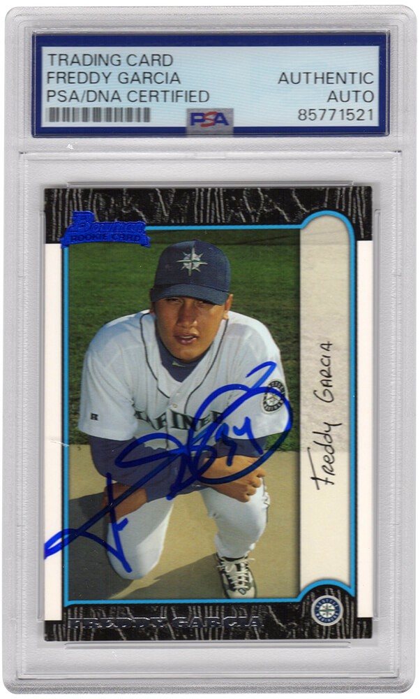 Freddy Garcia Signed Mariners 1999 Bowman Rookie Trading Card #404 - (PSA/DNA)