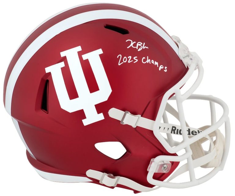 Kaelon Black Signed Indiana Hoosiers Riddell F/S Rep Helmet w/Champs - (SS COA)