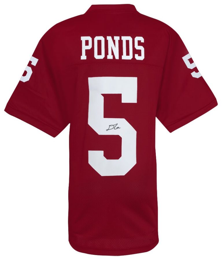 D'Angelo Ponds (INDIANA) Signed Red Custom College Football Jersey -SCHWARTZ COA