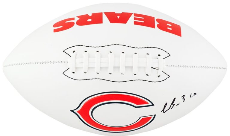 Luther Burden III Signed Chicago Bears Franklin White Logo Football - (SS COA)