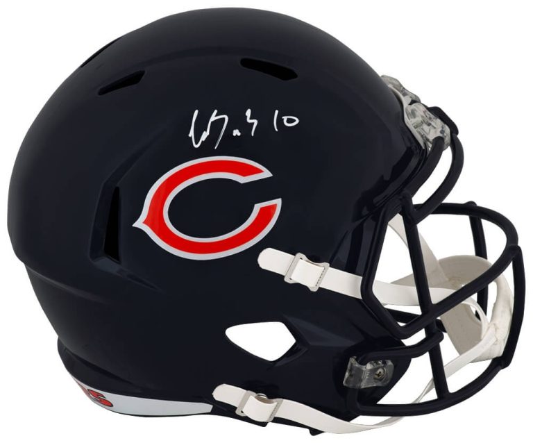 Luther Burden III Signed Bears Riddell Full Size Speed Replica Helmet- (SS COA)