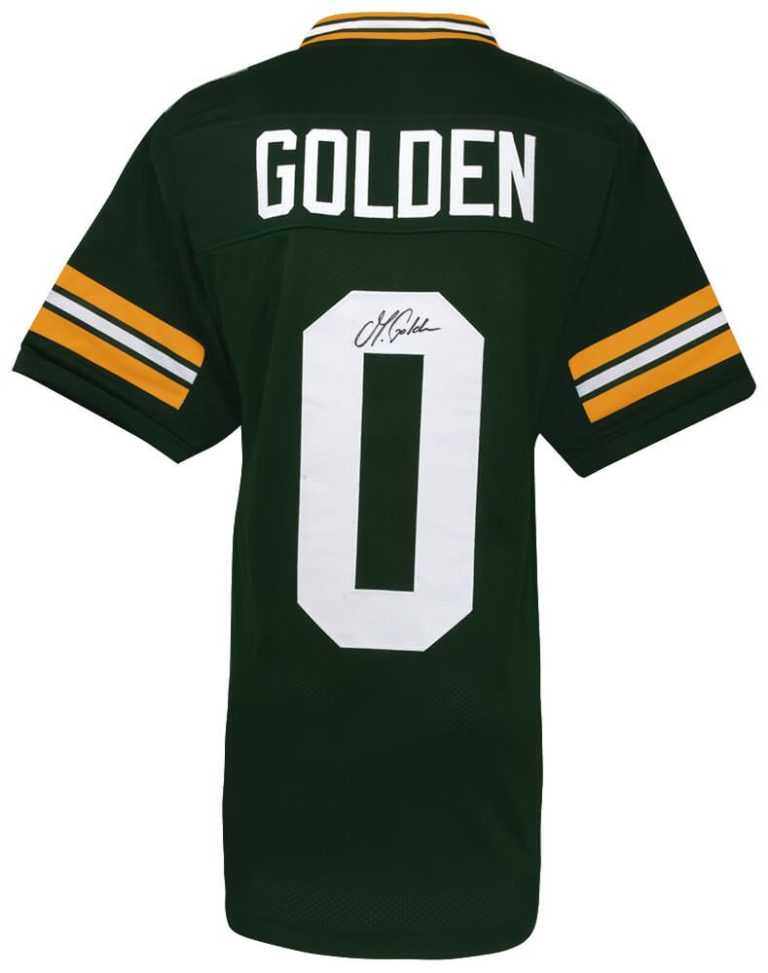 Matthew Golden (PACKERS) Signed Green Custom Football Jersey - (SCHWARTZ COA)