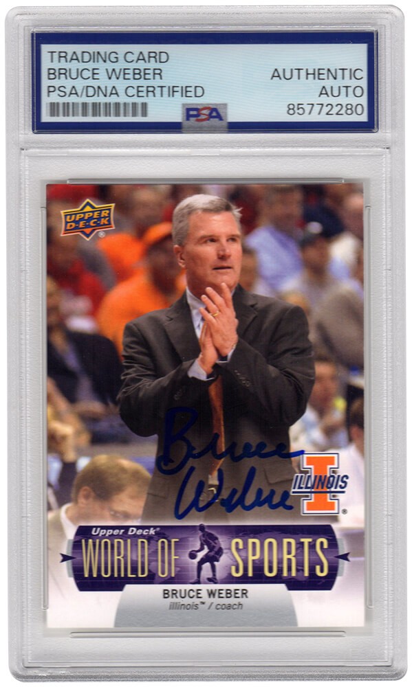 Bruce Weber Signed Illinois 2011 Upper Deck World of Sports Card #86 - (PSA/DNA)
