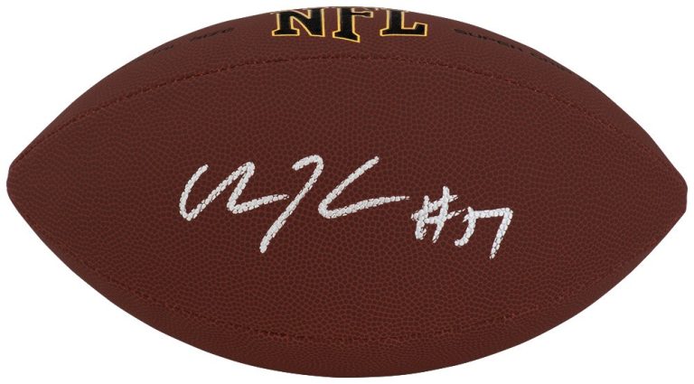 Olin Kreutz (BEARS) Signed Wilson Super Grip Full Size NFL Football - (SS COA)