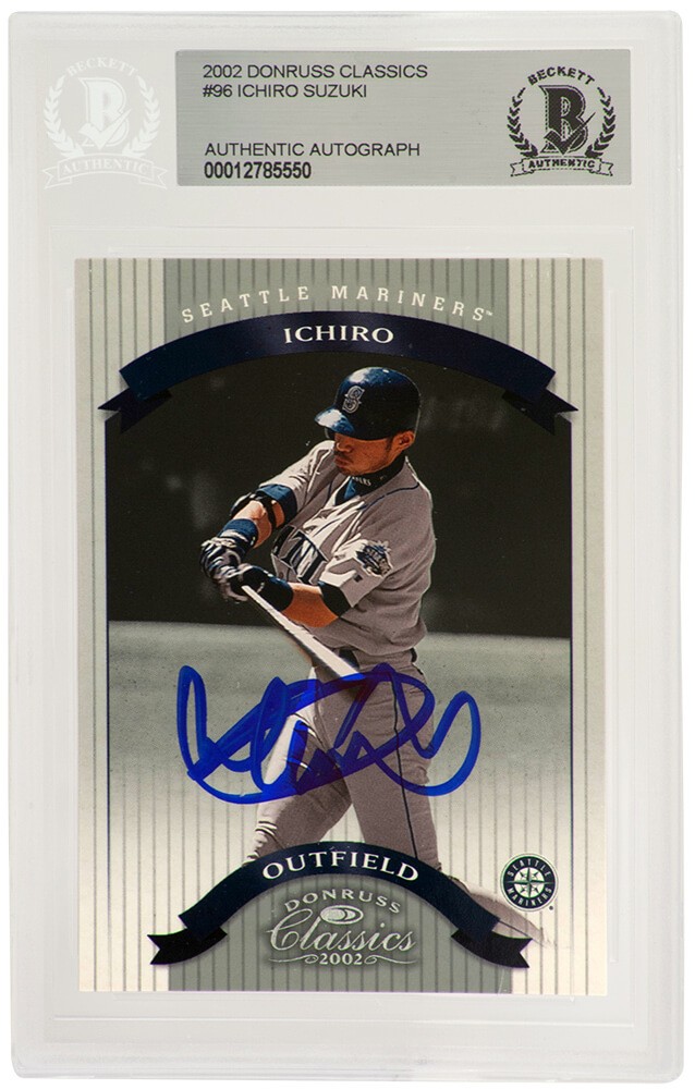 Ichiro Suzuki Signed Mariners 2002 Donruss Classics Card #96 -(Beckett Slabbed)