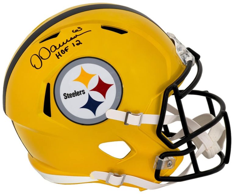 Dermontti Dawson Signed Steelers FLASH Riddell F/S Rep Helmet w/HOF - (SS COA)
