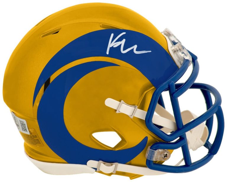 Kyren Williams Signed LA Rams FLASH Riddell Speed Mini Helmet - (BECKETT COA)