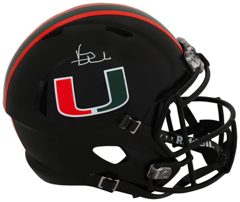Vinny Testaverde Signed Miami Black Riddell Full Size Replica Helmet - (SS COA)