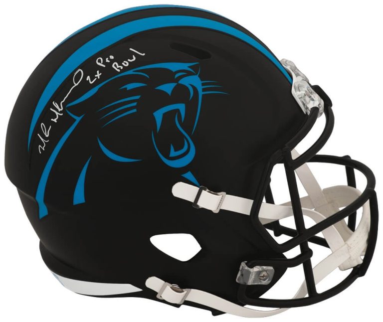 Muhsin Muhammad Signed Panthers 2022 Alt Riddell F/S Rep Helmet w/INSC -(SS COA)