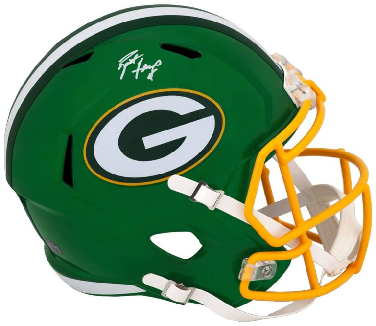 Brett Favre Signed Packers FLASH Riddell F/S Speed Rep Helmet -Favre Holo/SS COA