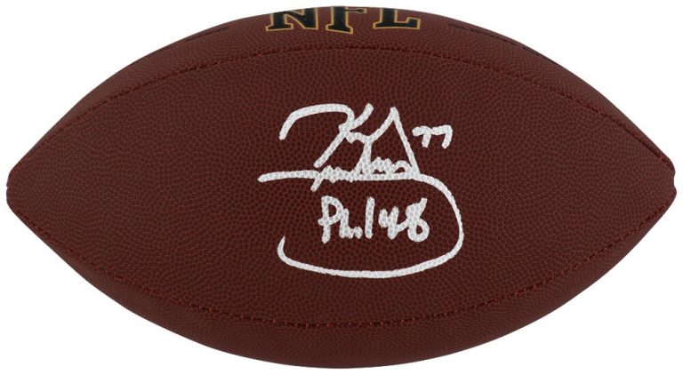 Karl Mecklenburg Signed Wilson Super Grip Full Size NFL Football -(SCHWARTZ COA)