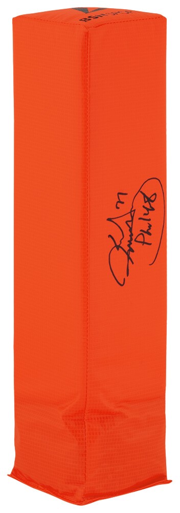 Karl Mecklenburg Signed BSN Orange Football Endzone Pylon - (SCHWARTZ COA)