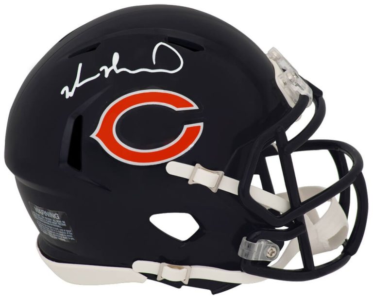 Muhsin Muhammad Signed Chicago Bears Riddell Speed Mini Helmet - (SCHWARTZ COA)