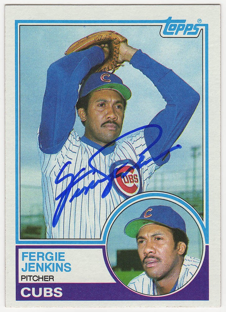 Fergie Jenkins Signed Cubs 1983 Topps Baseball Trading Card #230 - (SS COA)