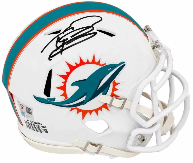 Tua Tagovailoa Signed Dolphins Riddell Speed Mini Helmet - (FANATICS COA)