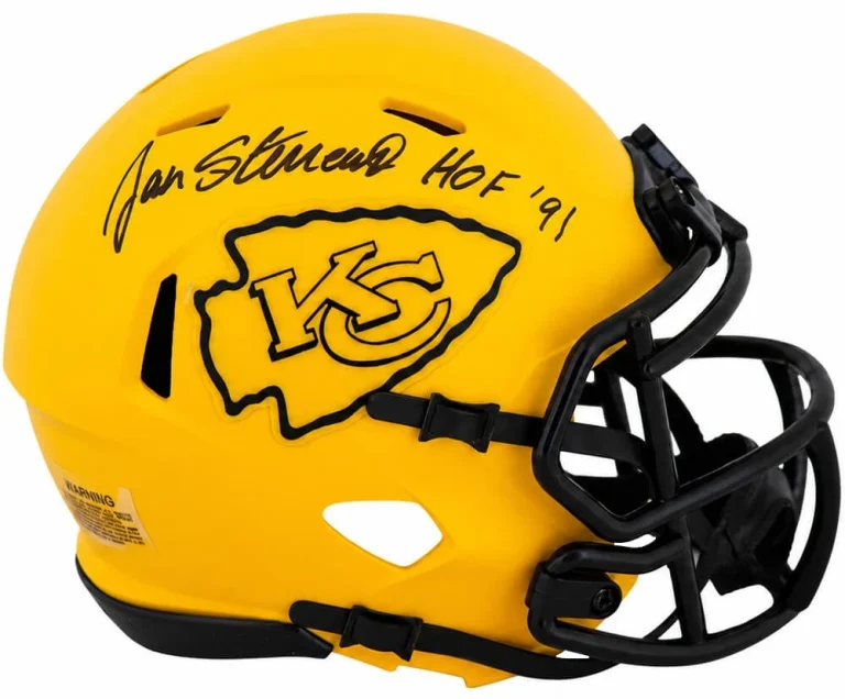 Jan Stenerud Signed Chiefs RAVE Riddell Speed Mini Helmet w/HOF - (SCHWARTZ COA)