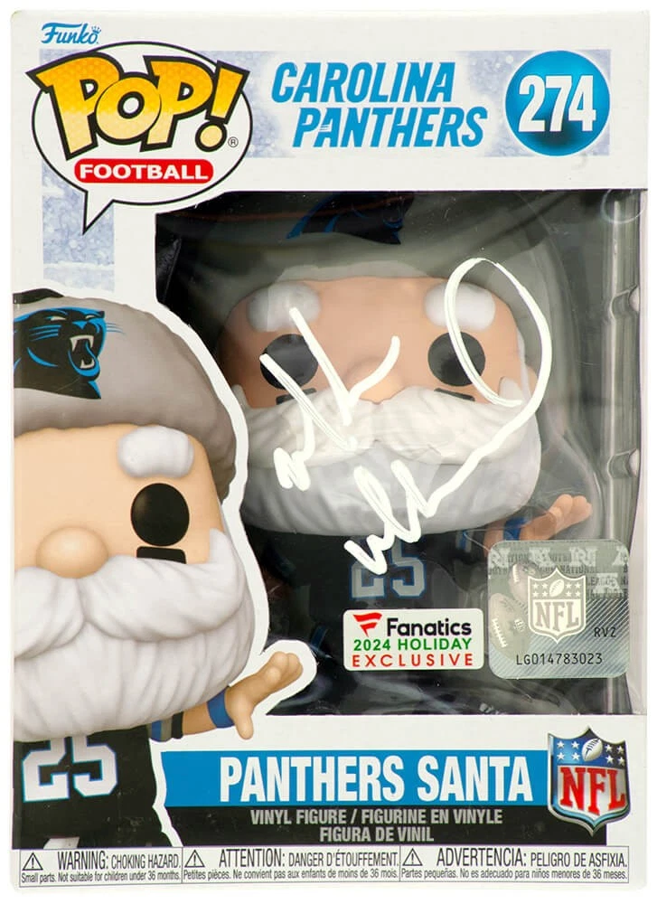 Muhsin Muhammad Signed Panthers SANTA Funko Pop Doll #274 - (SCHWARTZ COA)