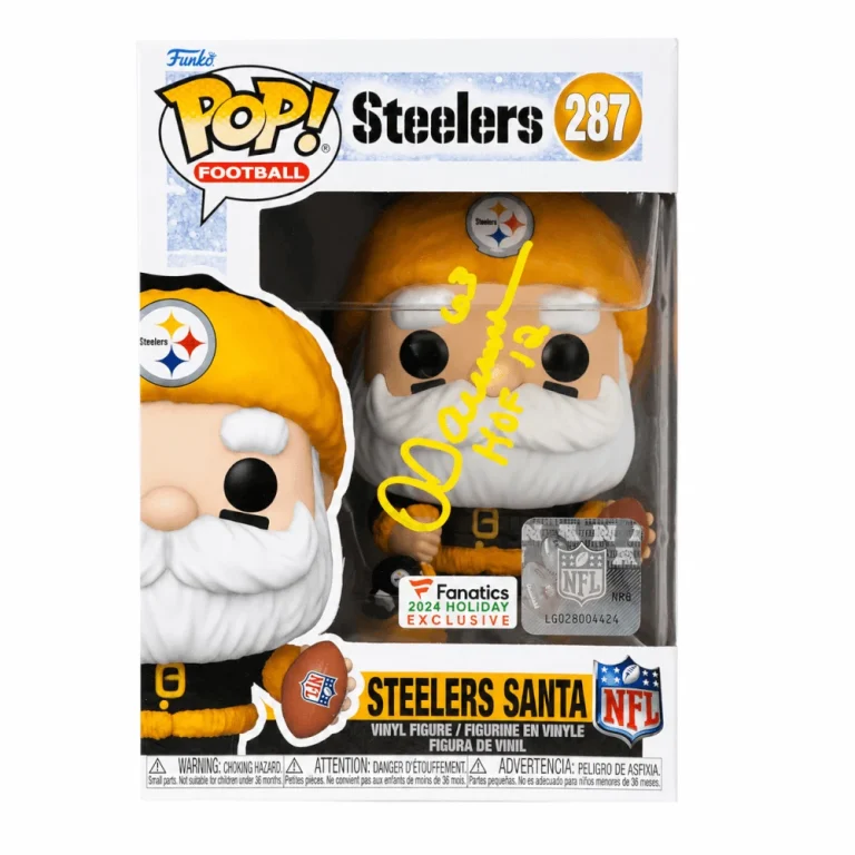 Dermontti Dawson Signed Steelers SANTA Funko Pop Doll #287 w/HOF'12 - (SS COA)