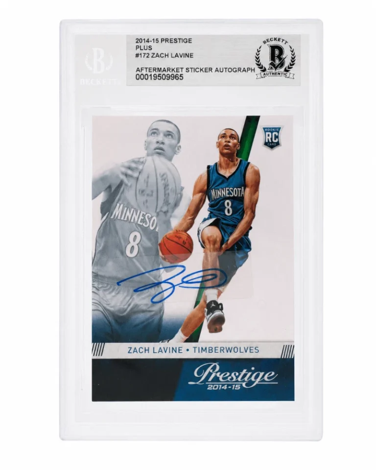 Zach Lavine Signed 2014 Panini Prestige Plus RC #172 - (Beckett / Sticker Auto)