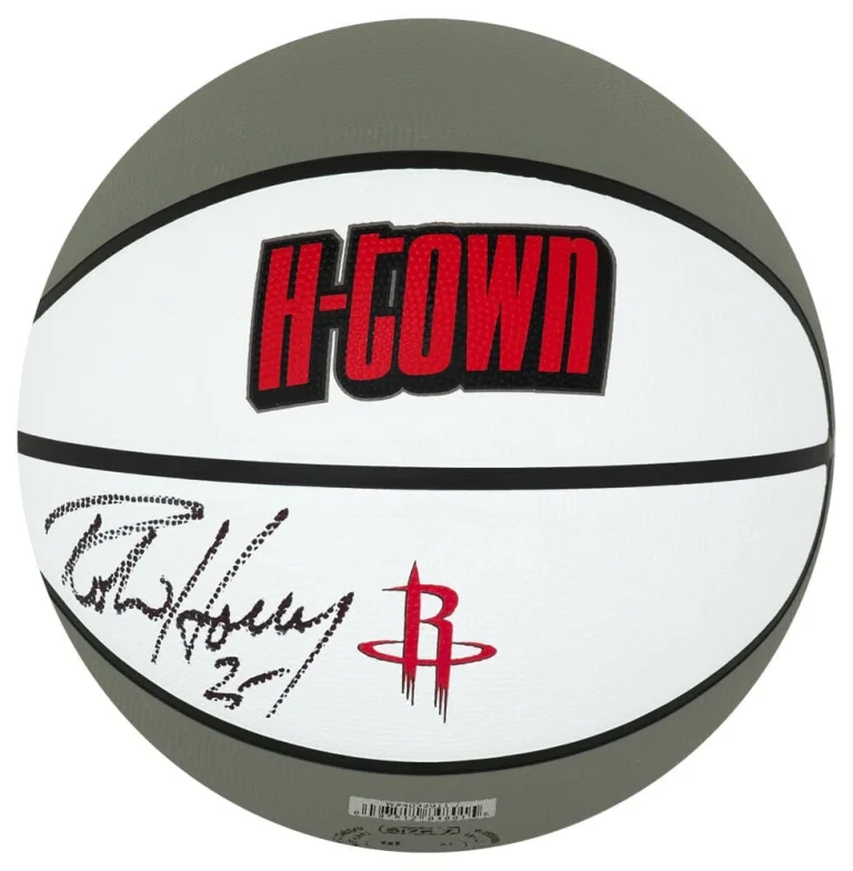 Robert Horry Signed Rockets The City Logo Wilson NBA Basketball - (SCHWARTZ COA)