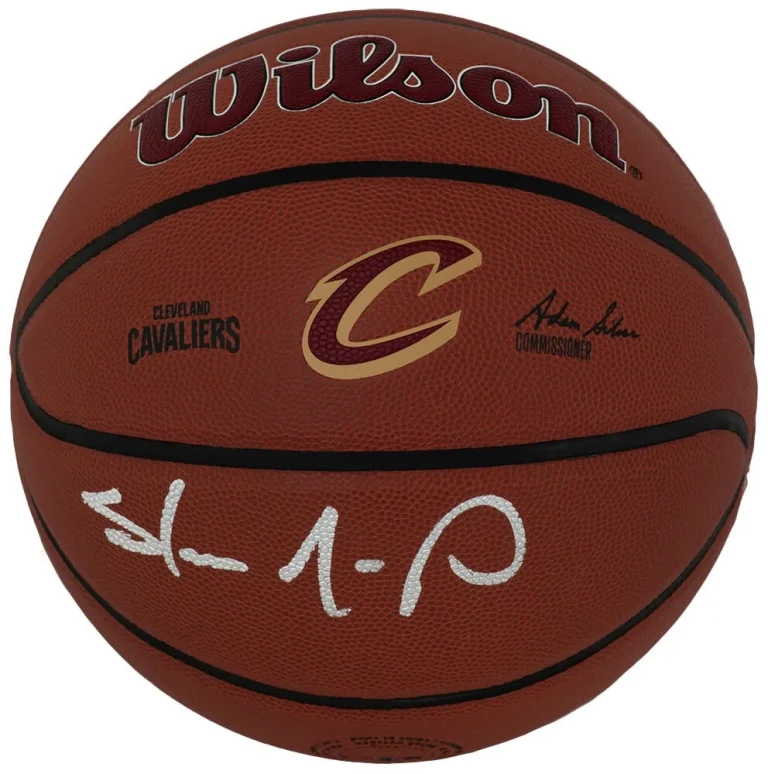 Shawn Kemp Signed Cleveland Cavaliers Logo Wilson NBA Basketball -(SCHWARTZ COA)