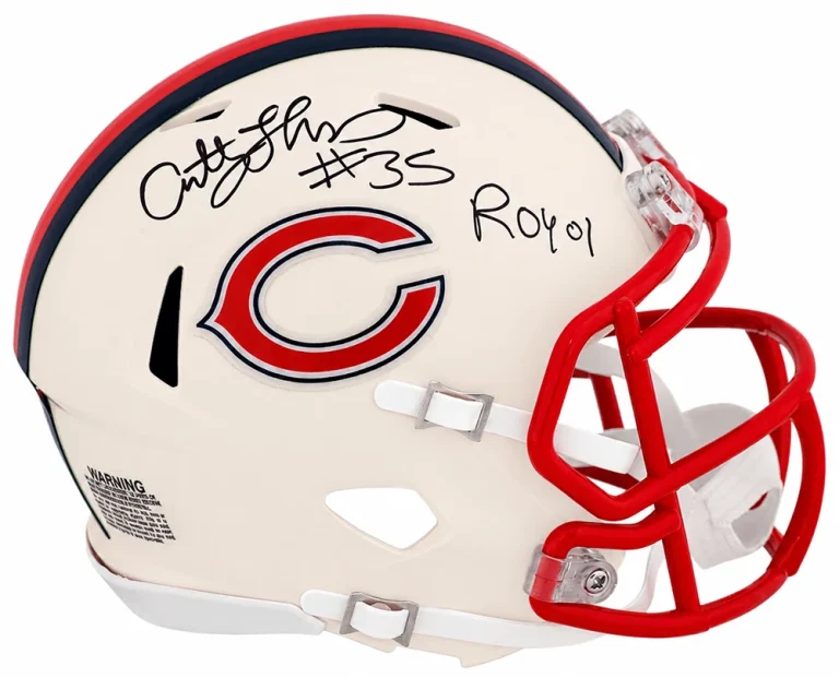 Anthony Thomas Signed Bears RETRO Riddell Speed Mini Helmet w/ROY'01 - (SS COA)