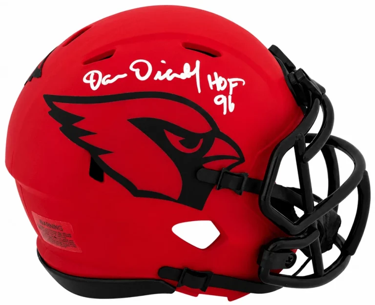 Dan Dierdorf Signed Cardinals RAVE Riddell Mini Helmet w/HOF'96 - (SCHWARTZ COA)