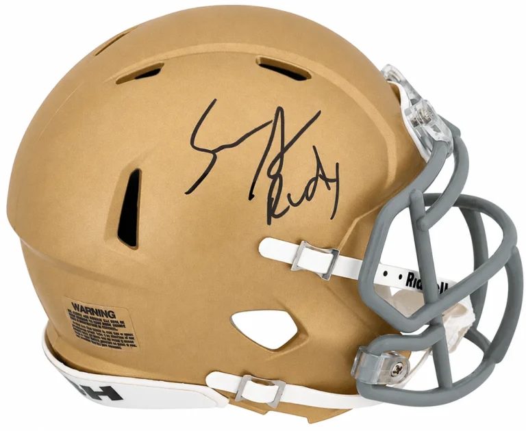 Sean Astin Signed Notre Dame Riddell Speed Mini Helmet w/Rudy - (SCHWARTZ COA)