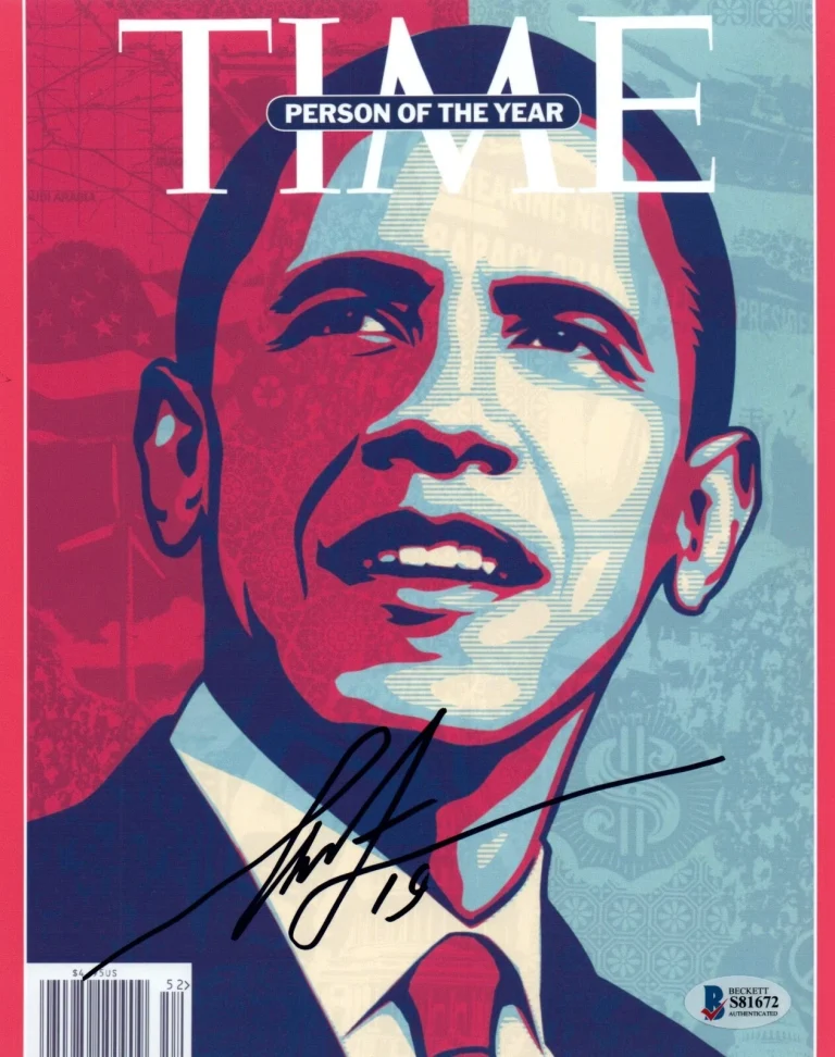 Shepard Fairey Signed Autograph 8x10 Photo Print Time Hope Barack Obama BAS COA