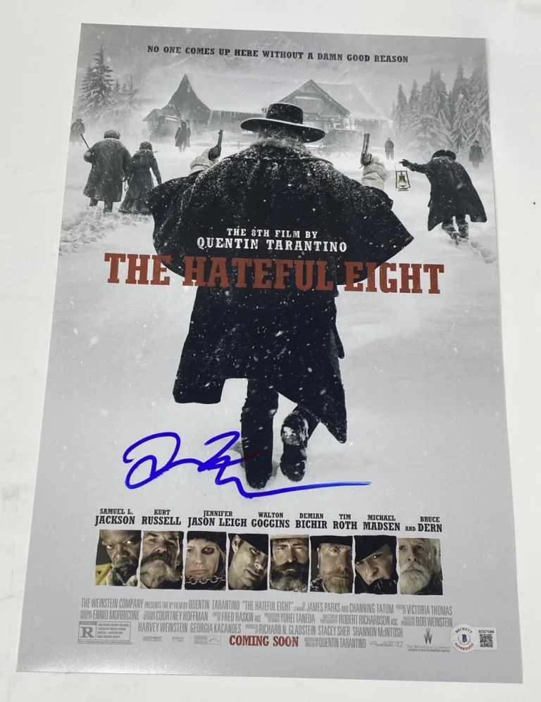 Quentin Tarantino Signed The Hateful Eight 11x17 Movie Poster Photo Beckett COA
