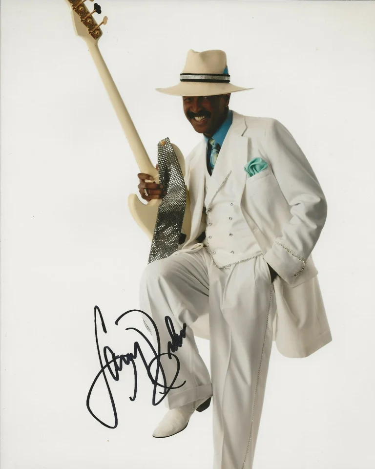 Larry Graham of Sly the Family Stone REAL SIGNED Photo #1 COA Central Station