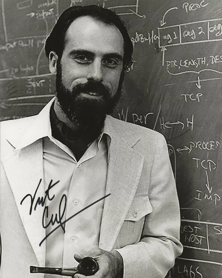 Vint Cerf REAL hand SIGNED Photo #2 COA Autographed Internet Creator