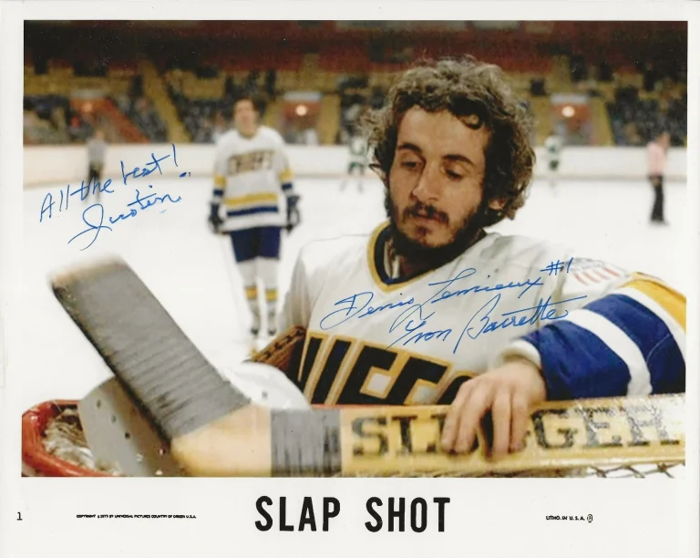 Yvone Barrett REAL hand SIGNED Slap Shot Movie Photo #2 COA Autographed