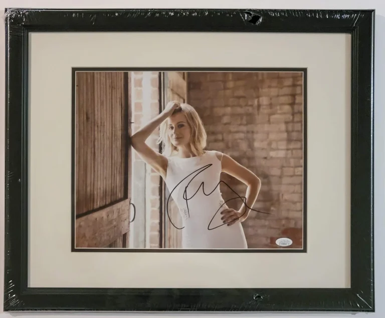 Taylor Schilling REAL hand SIGNED Framed & Matted Photo Orange is Black JSA COA