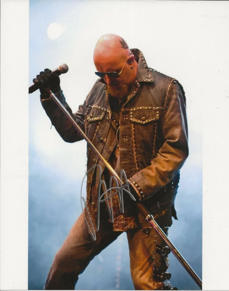 Rob Halford of Judas Priest REAL hand SIGNED Photo COA Autographed