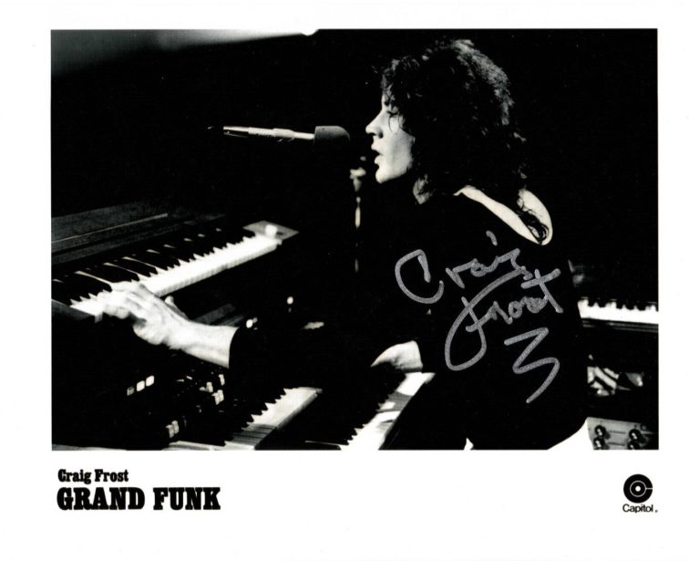 Craig Frost of Grand Funk Railroad REAL hand SIGNED Photo #3 COA Autographed