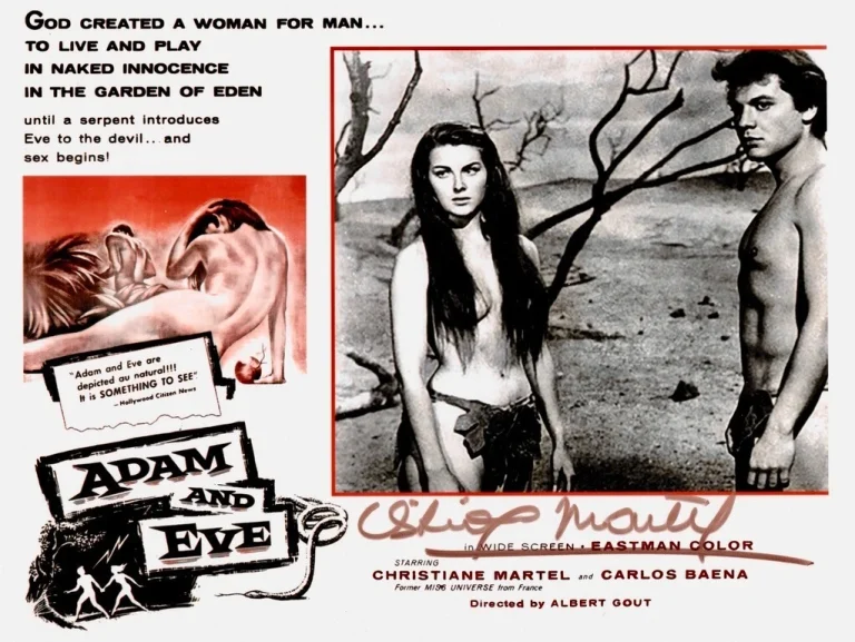 Christiane Martel REAL hand SIGNED Adam and Eve Movie Photo #2 COA Autographed