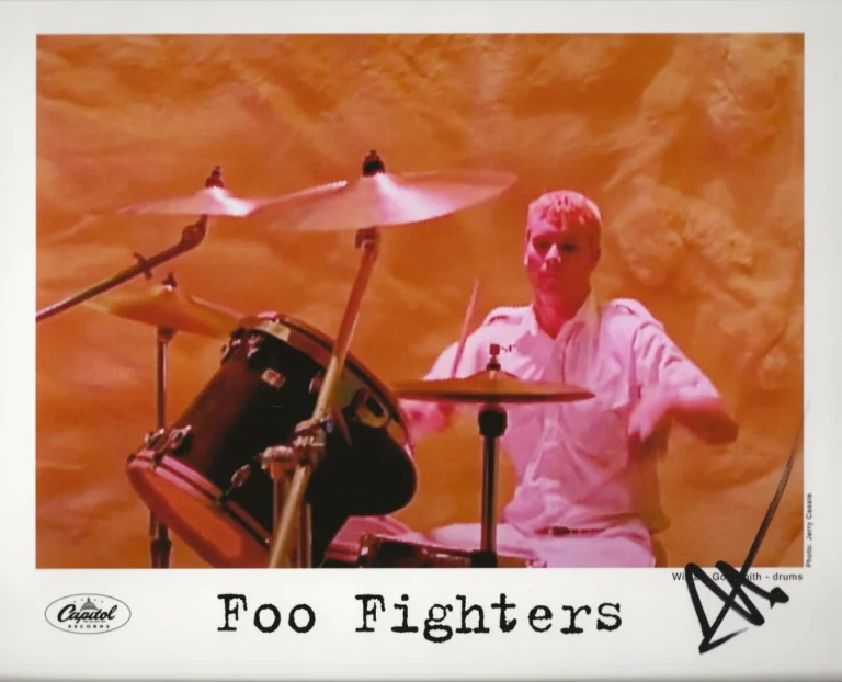 William Goldsmith Foo Fighters original drummer SIGNED Photo COA Autographed