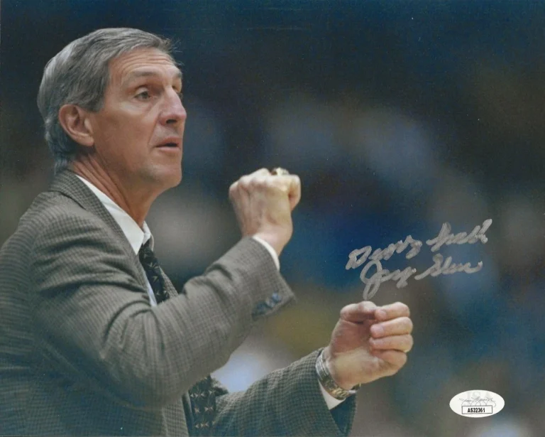 Jerry Sloan REAL hand SIGNED Photo #2 JSA COA Autographed NBA Utah Jazz Coach
