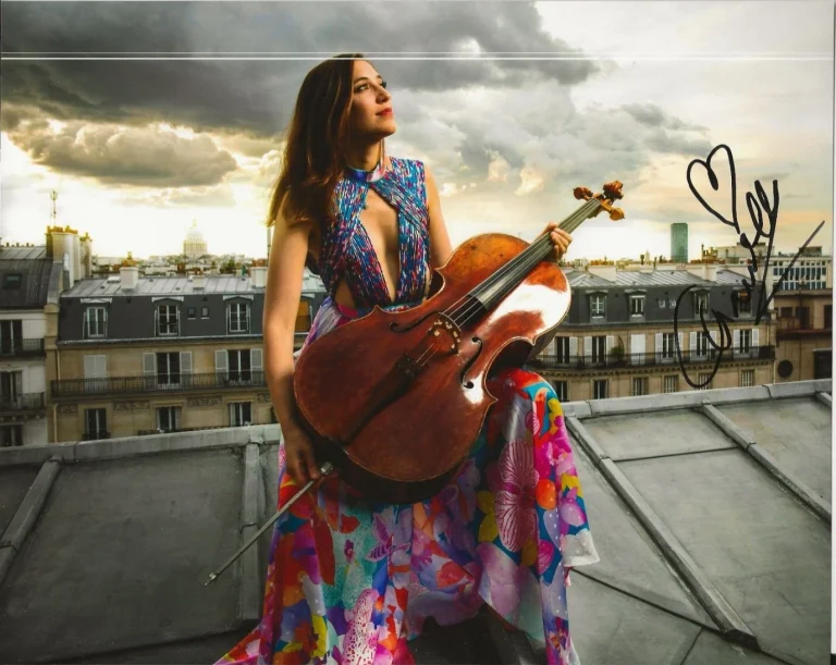 Camille Thomas cellist REAL hand SIGNED Photo #3 COA Autographed