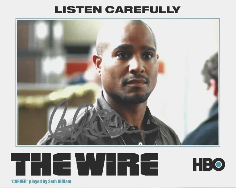 Seth Gilliam REAL hand SIGNED The Wire Photo COA Autographed Walking Dead